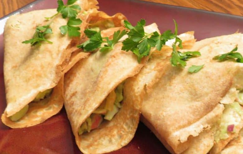 Crepes con cangrejo