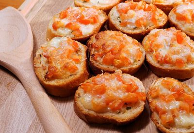 Panes sabrosos canapés