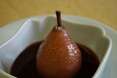 Peras al vino de oporto