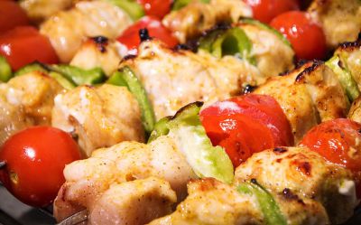 Brochetas de cola de rape