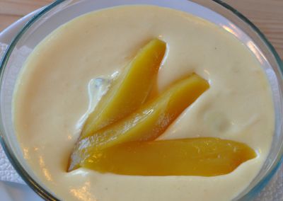 Postre de melocotón