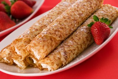 Crêpes con soufflé de lima