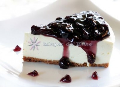 Tarta de queso con frutos rojos