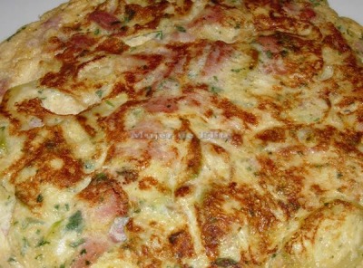 Tortilla de calabacín y jamón