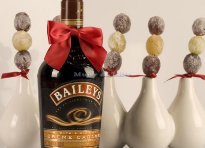 Uvas glaseadas con baileys