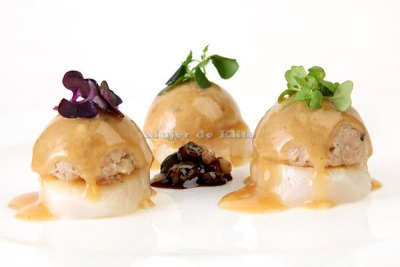 Mar y montaña de conejo y vieira