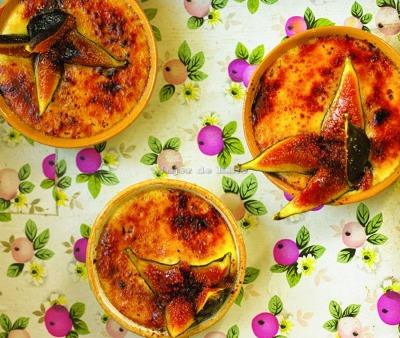 Crema catalana con higos caramelizados