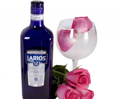 Cóctel plata y rosas para san valentín