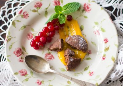 Polvorón con lemon curd crema inglesa de limón en thermomix