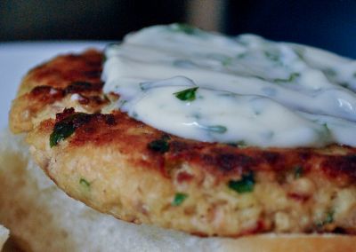 Hamburguesas de pescado al horno light