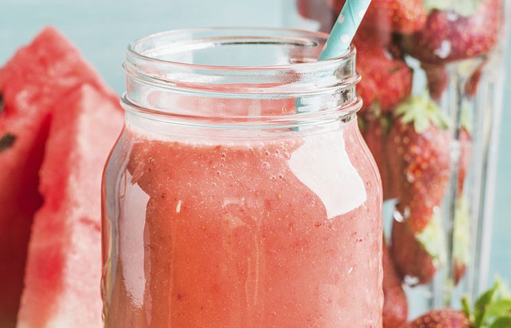 Smoothie de sandía y yogur