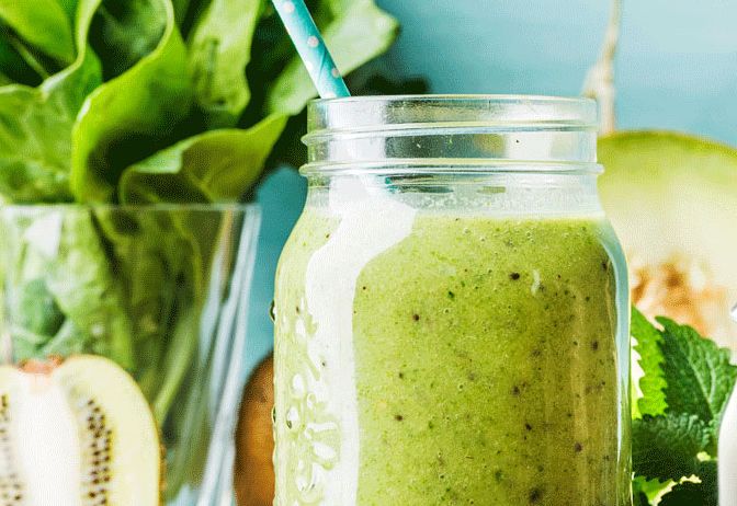 Smoothie de kiwi y melón