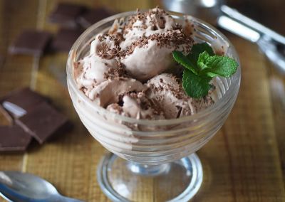 Helado de chocolate