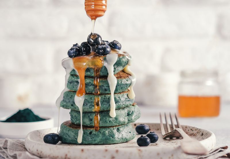 Pancakes de espirulina