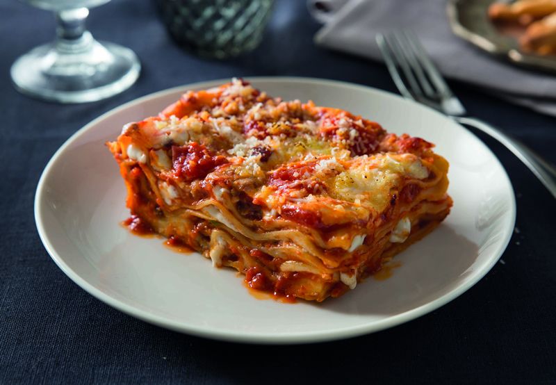 Lasaña de carne boloñesa