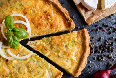 Quiche de queso y cebolla