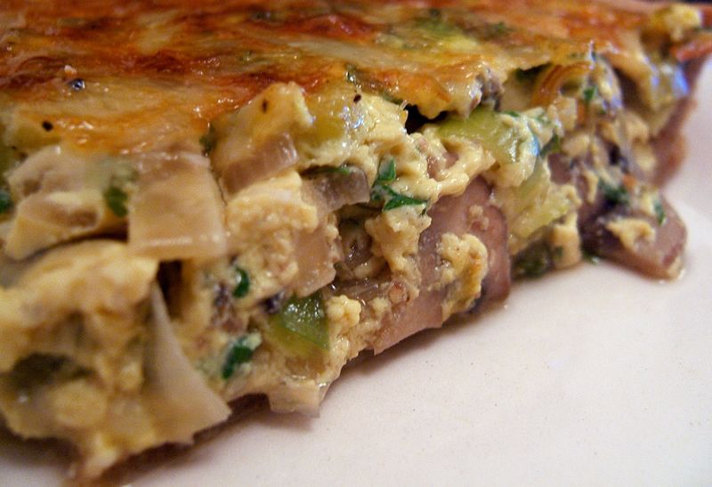 Quiche de queso y pavo