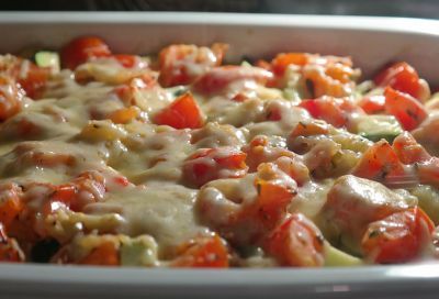 Gratinado de verduras y queso