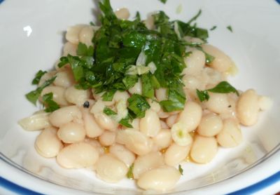 Judías blancas en ensalada
