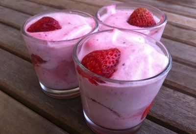 Espuma de fresas