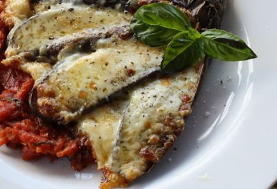 Berenjenas rellenas en microondas