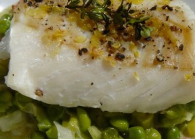 Bacalao con guisantes