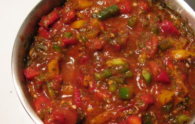 Fritada de pimientos y tomates