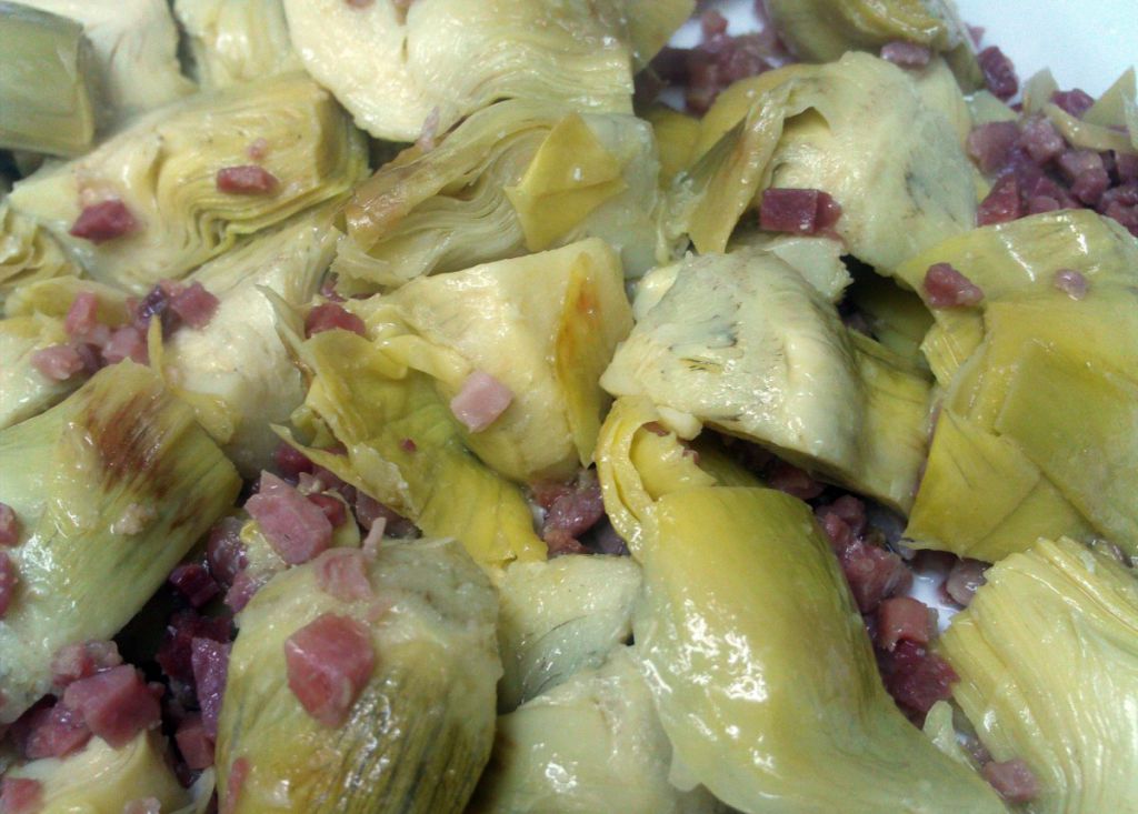 Alcachofas con jamón