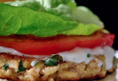 Hamburguesas de alubias con queso de oveja