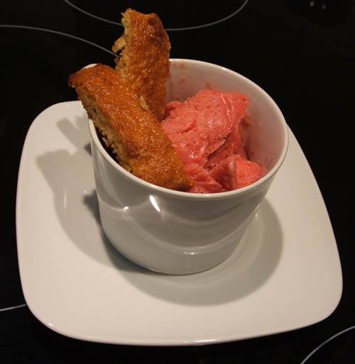 Helado de fresa