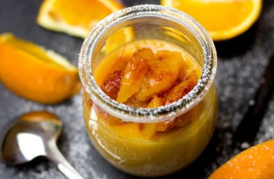 Crema de mandarina al licor de naranja