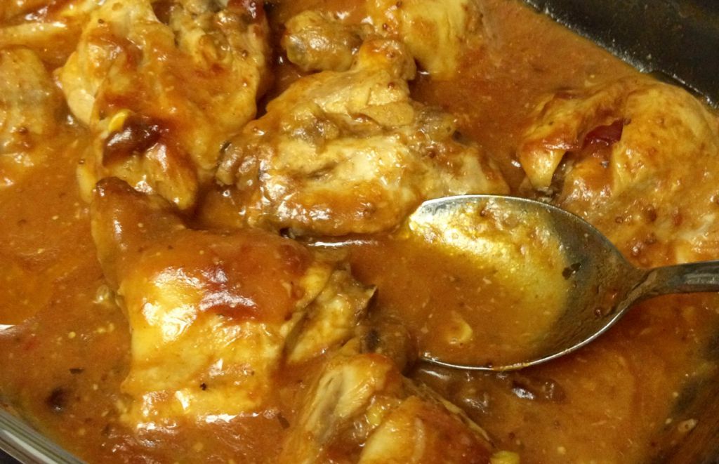 Pollo en salsa de almendras y echalote