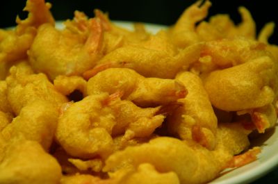 Gambas a la gabardina