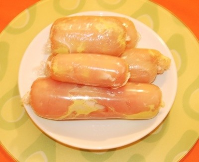 Rollitos de pollo rellenos