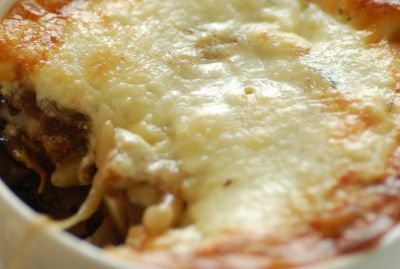 Berenjenas gratinadas al queso