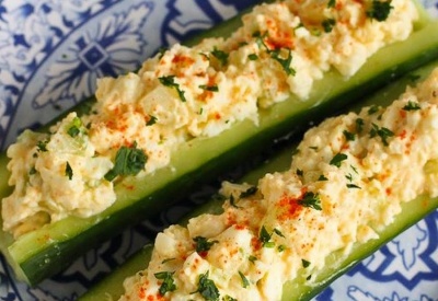 Calabacines rellenos de verano