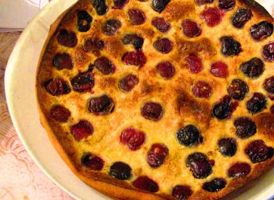 Tarta de cerezas y almendras