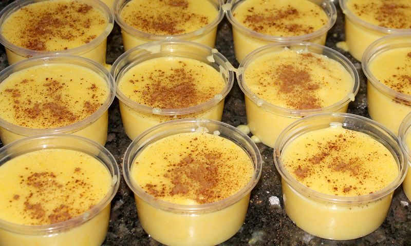 Natillas de yema y soja