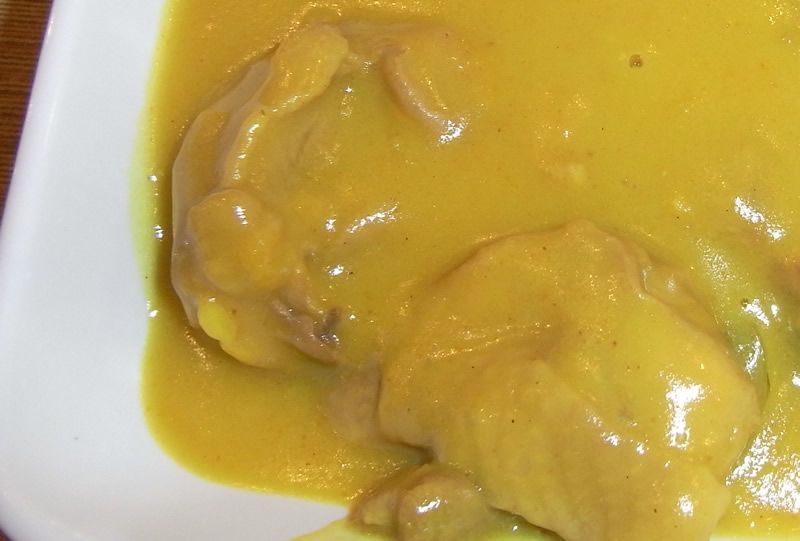 Salsa al curry sin nata