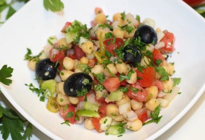 Garbanzos en ensalada
