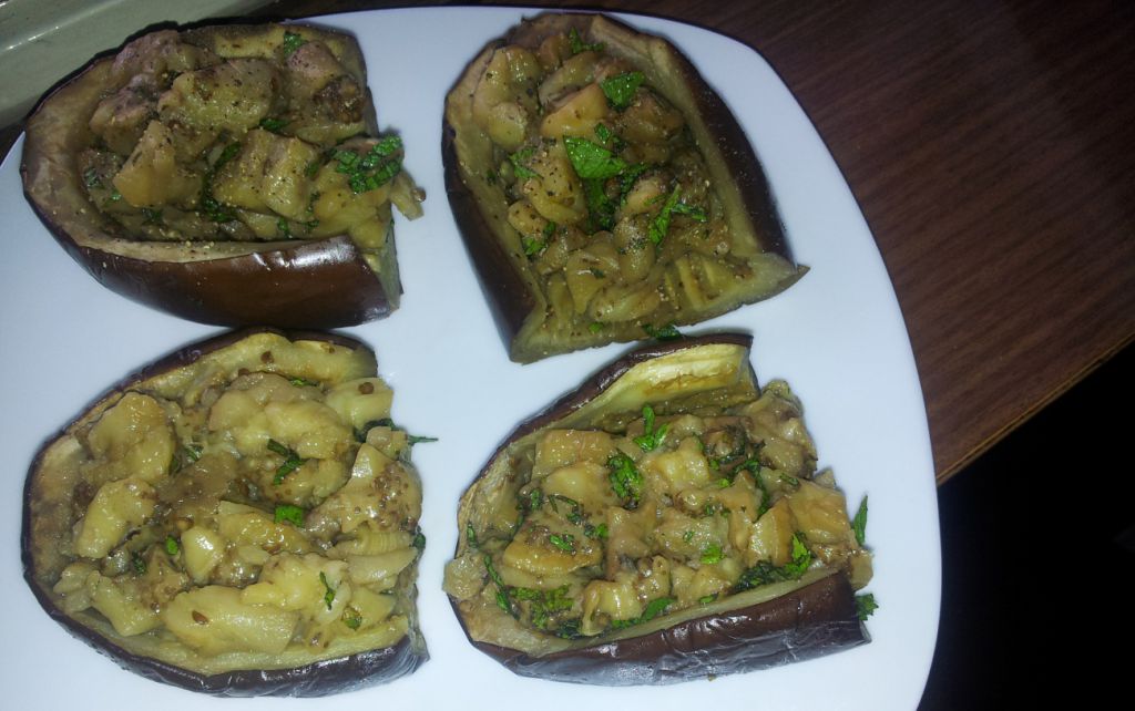 Berenjenas a la menta