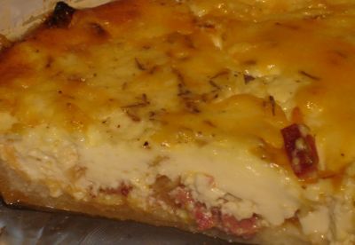 Gratín de jamón y queso