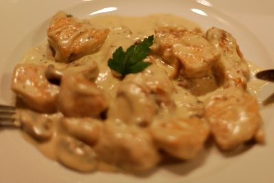 Pechuga de pollo a la crema