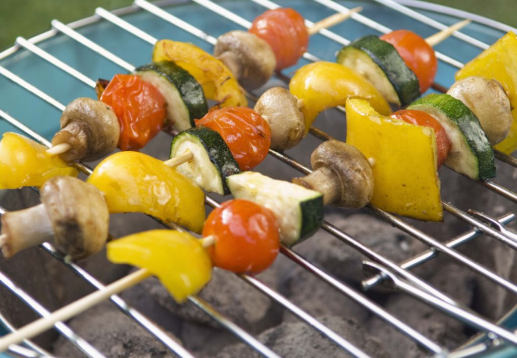 Brochetas veganas
