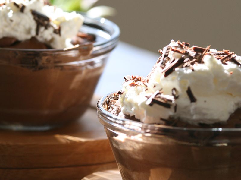 Gelatina de chocolate con crema de cappuccino
