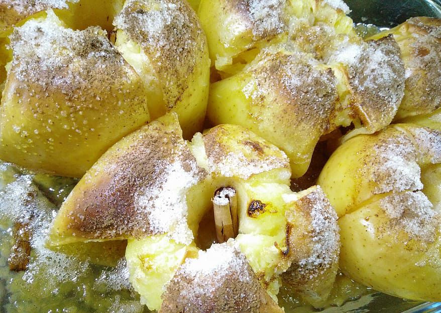 Manzanas asadas en congelador