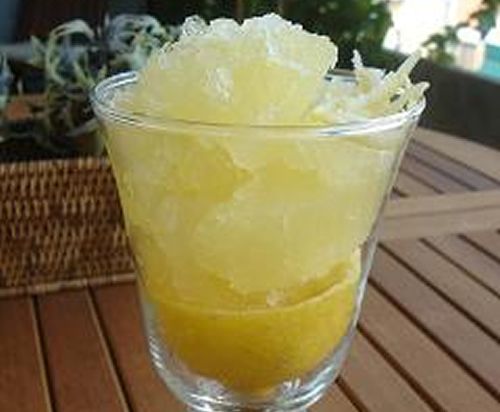 Sorbete de limón sin alcohol