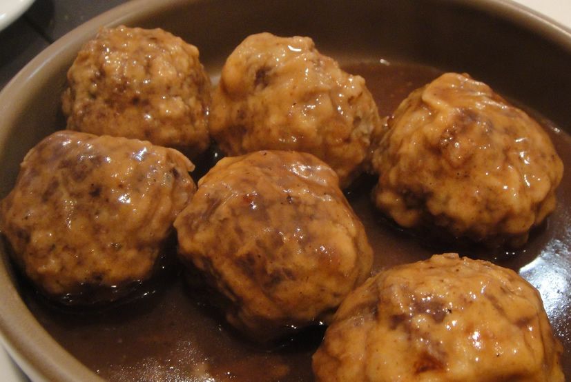 Albóndigas de pollo con setas